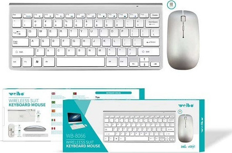 Wireless Waterproof Mini Keyboard with Mouse (UK Layout) (Black) (WB-8068)