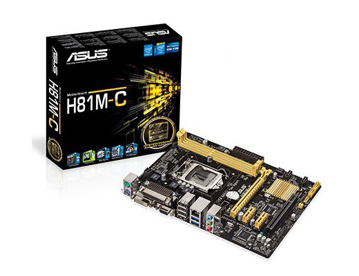 ASUS H81M-C Motherboard (Socket 1150, DDR3, Micro-ATX) S1150