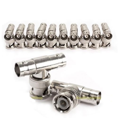 BNC Male to 2 BNC Female Coaxial T Adapter T-Connector OEM BNCMFCTATC