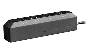DEEPCOOL FH-04 4-Port Fan Hub (Case Fan Accessory)
