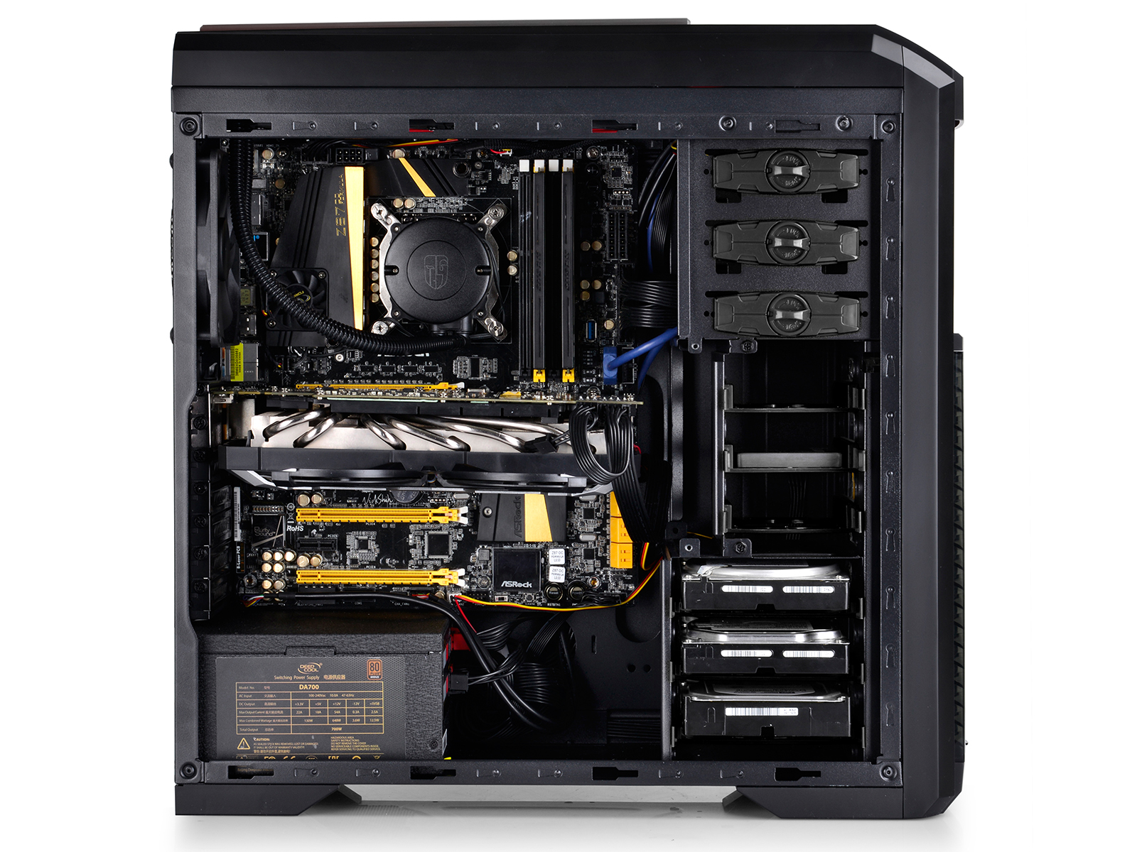 DeepCool Kendomen Midi Tower Case Μαύρο/Λευκό DP-CCATX-KDM5FBKTI