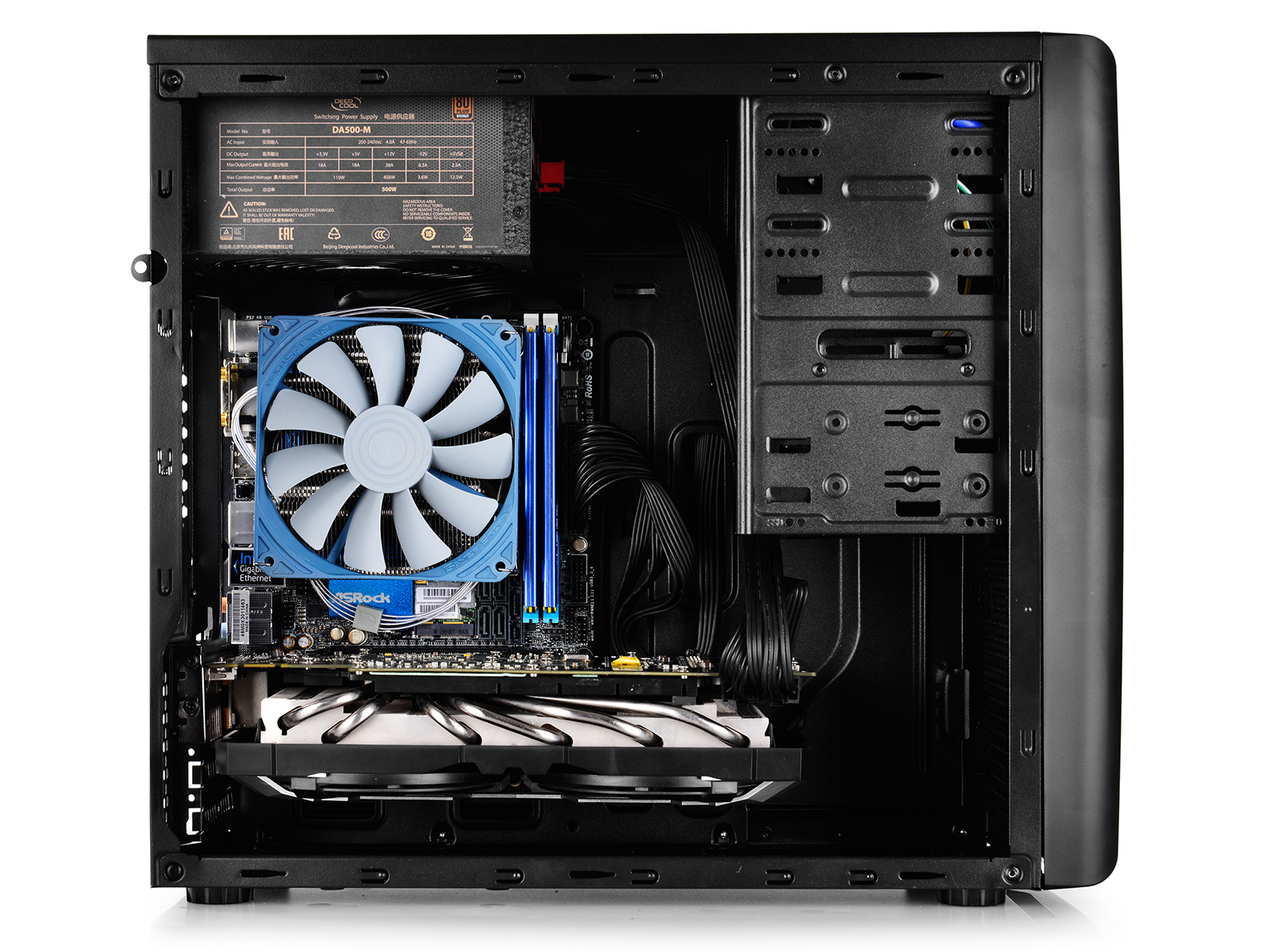 DeepCool Smarter LED Mini Tower Case Μαύρο DP-MATX-SMTRLED