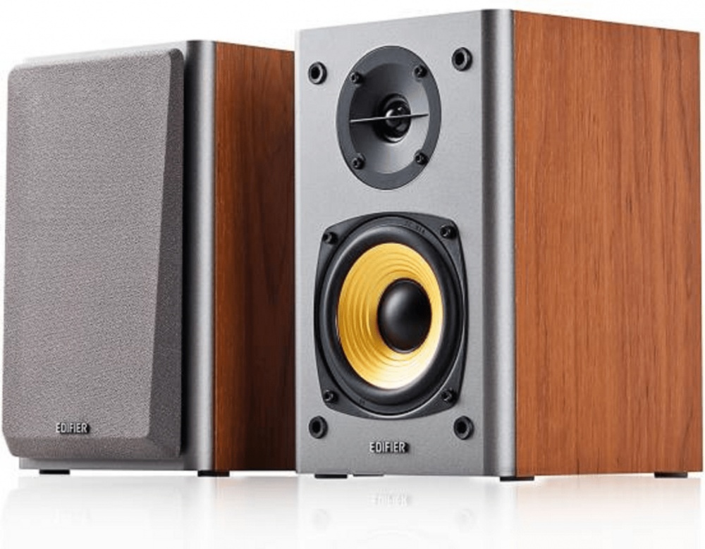 Edifier Αυτοενισχυόμενα Ηχεία 2 Δρόμων R1000T4 24W (Ζεύγος) Καφέ