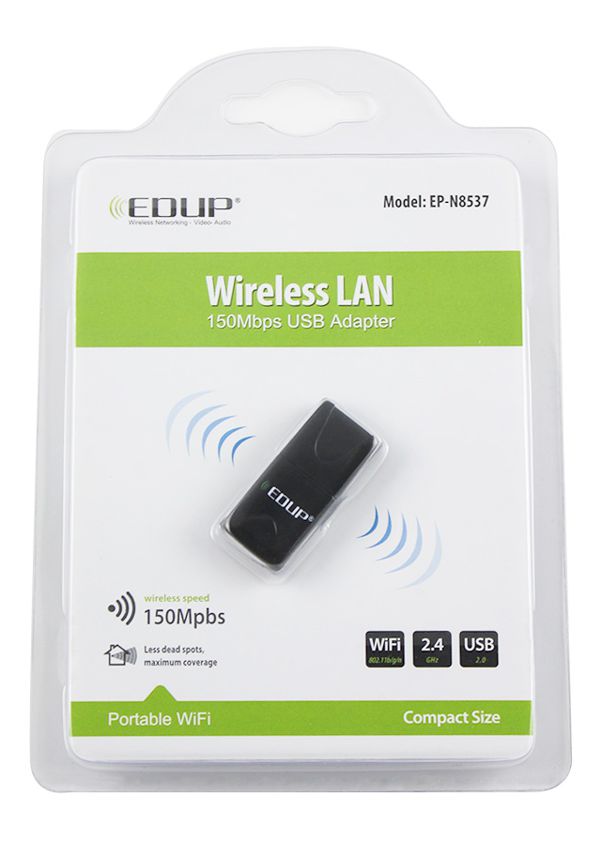 EDUP WiFi N USB Adapter 150Mbps EP-N8537