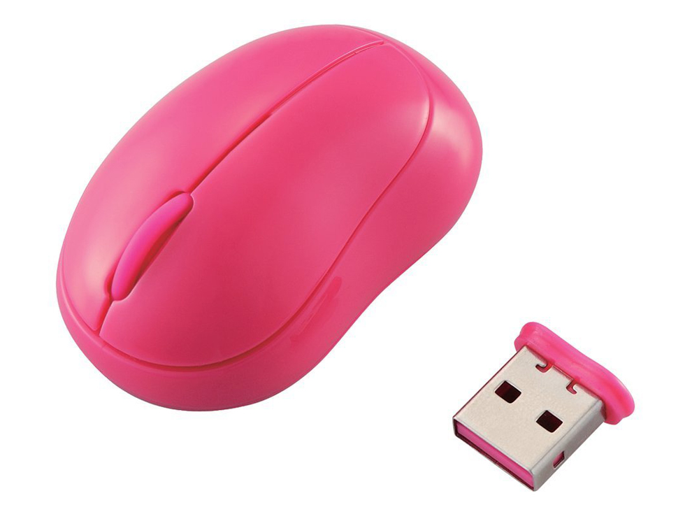 Elecom Baby Beans Ασύρματο Mini Ποντίκι Ροζ M-BM1DLPN (Το πιο μικρό, χαρούμενο και βολικό ασύρματο ποντίκι)