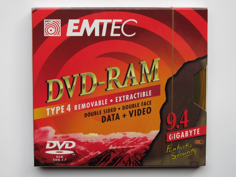 EMTEC 9.4GB Double-Sided Rewritable DVD-RAM (Type 4)