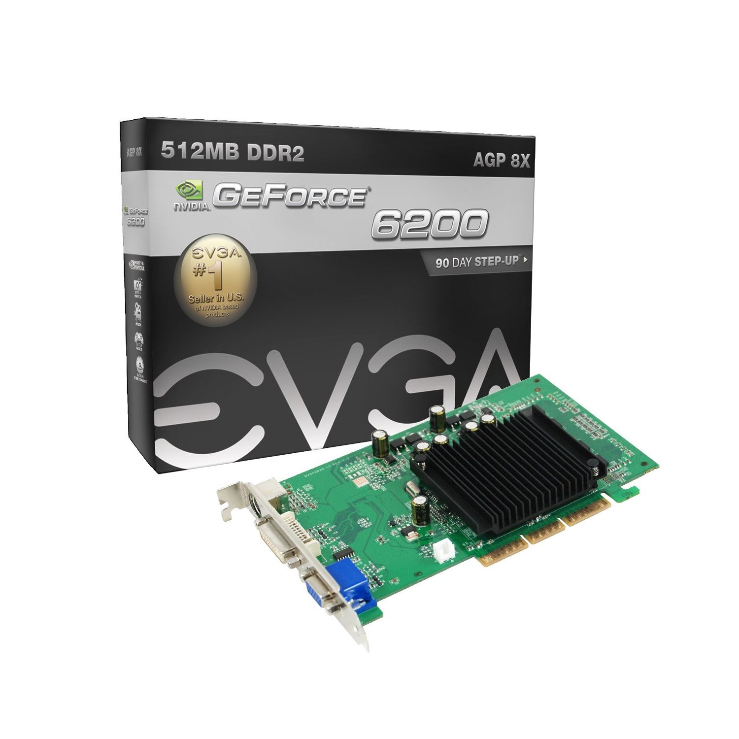 EVGA GEFORCE 6200 AGP8x 512MB 512-A8-N403-RX