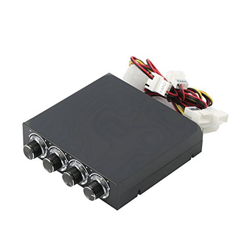 Eximtrade 10W Fan Speed Controller for 4 Fans with System Temperature Sensor (3.5-inch) (Desktop Computer)