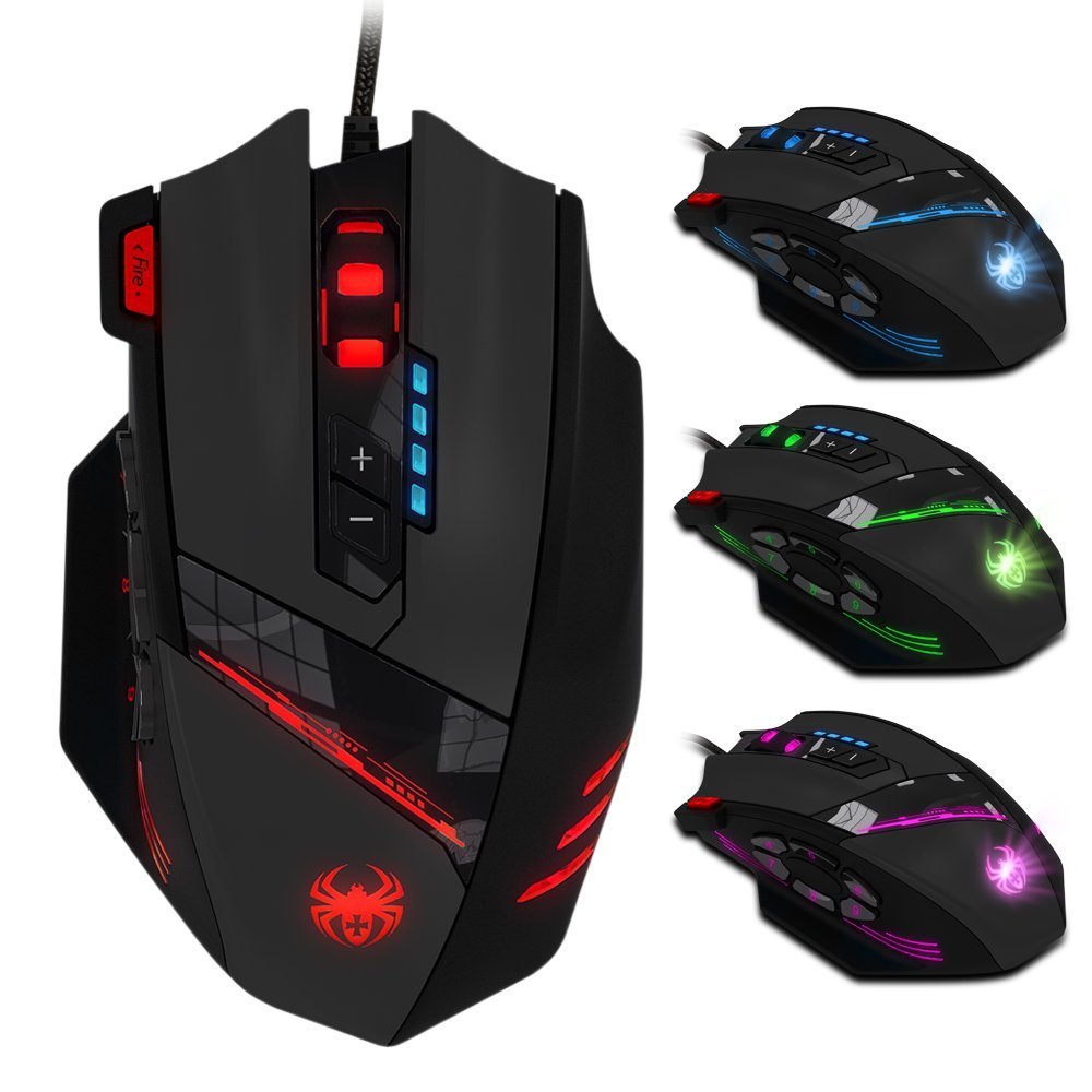 Gaming ποντίκι με 12 πλήκτρα μαύρο - Zelotes C-12 - USB
