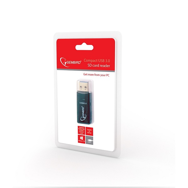 Gembird Compact USB 3 SD Card Reader UHB-CR3-01