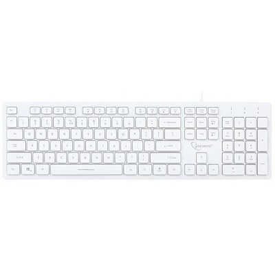 ΠΛΗΚΤΡΟΛΟΓΙΟ GEMBIRD KB-UML3-01-W 3-COLOR BACKLIGHT MULTIMEDIA US LAYOUT WHITE