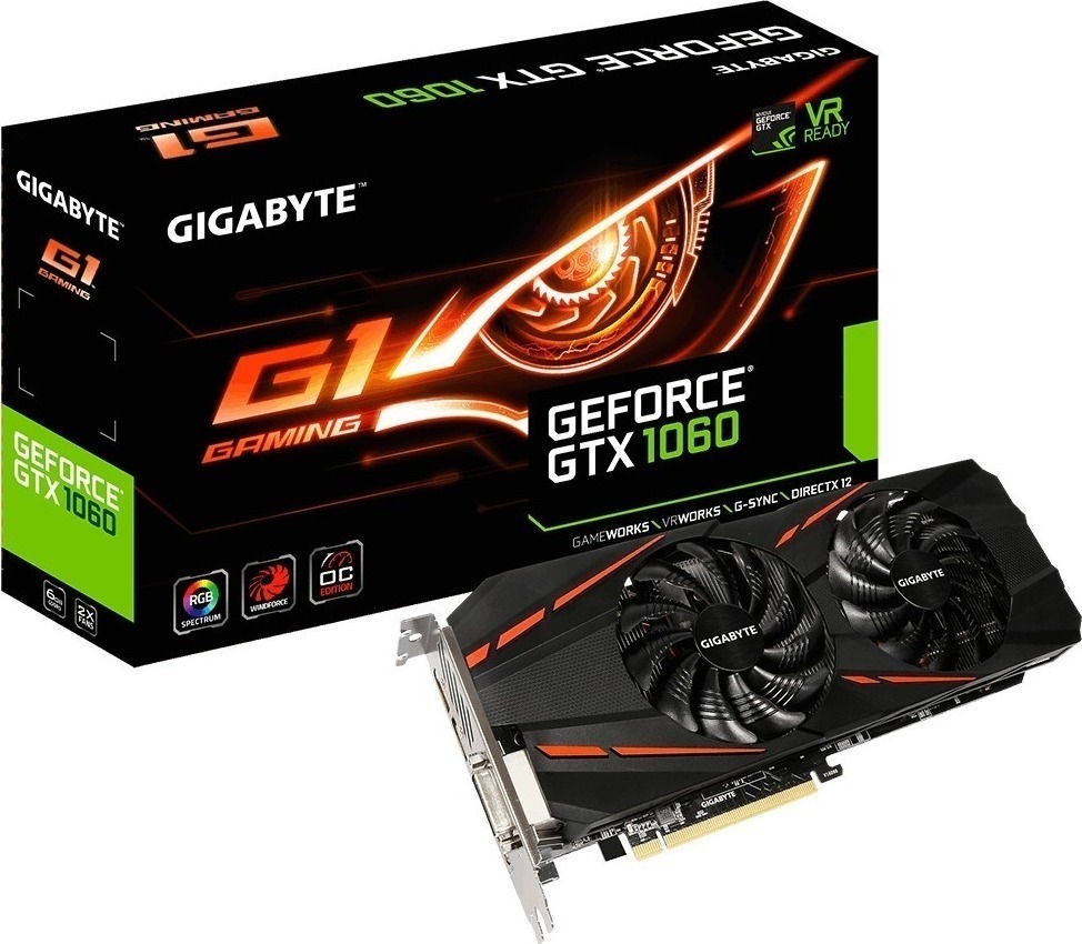 Gigabyte GeForce GTX1060 6GB G1 Gaming (GV-N1060G1 GAMING-6GD Rev 2)