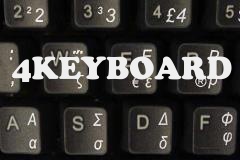 Greek Character Keyboard Stickers (White)