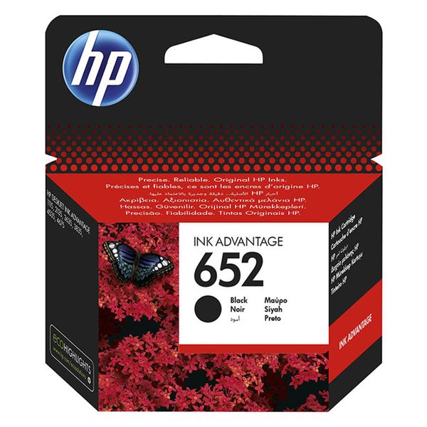 HP 652 InkJet Printer Cartridge (Black) (F6V25AE)