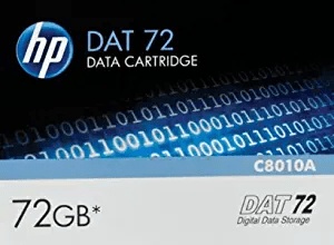 HP C8010A DAT-72 72GB 162 KB/inch Data Cartridge