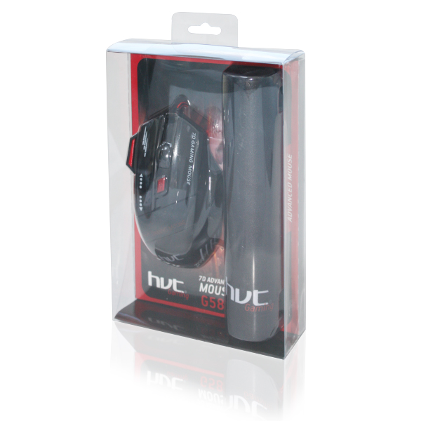 HVT G587 Advanced 7D USB Gaming Mouse with Mousepad Black 18257