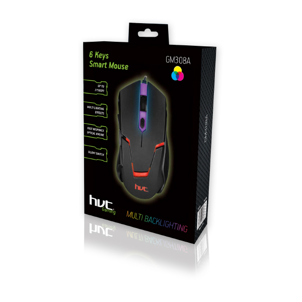HVT GM308A USB Gaming Mouse with Multi Lighting 2750dpi 18263