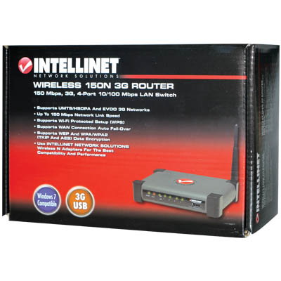 Intellinet Ασύρματο 3G Router 150N, 3G, 4-Port 10/100 Mbps LAN Switch 524940