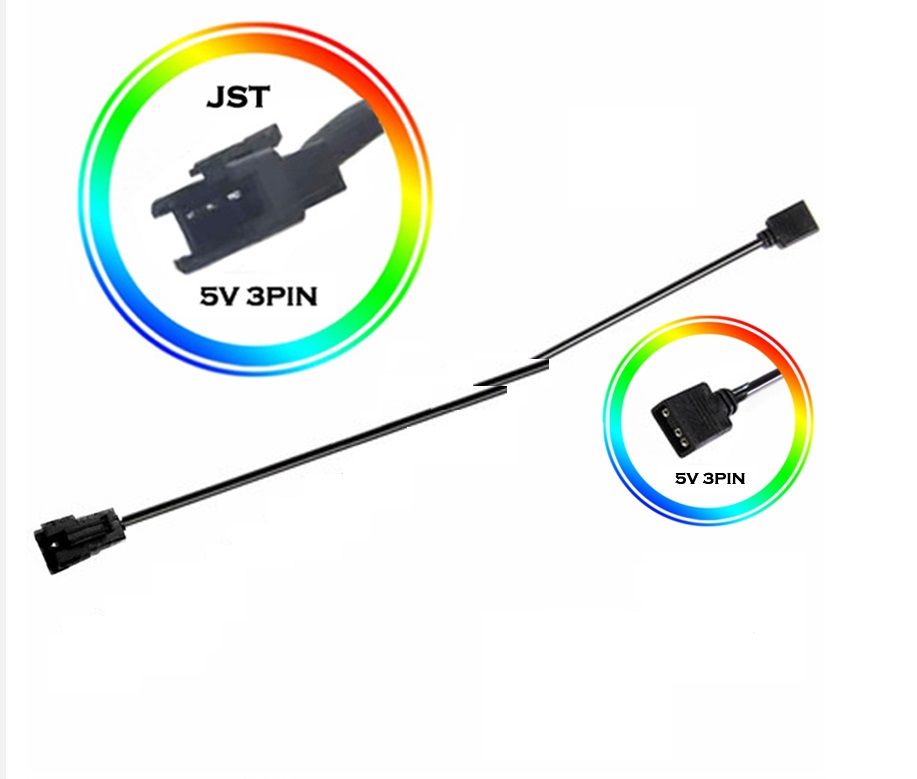 JST to RGB Header Adapter (5V, 3-Pin) (OEM) Case Fan