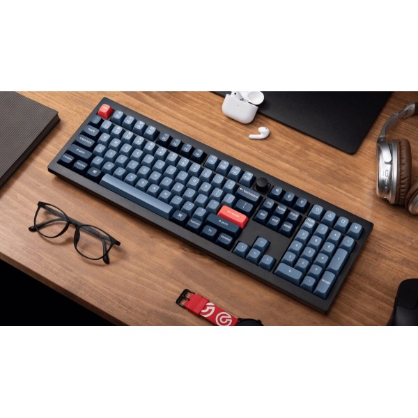 Keychron V6 Max (V6M-D3) QMK/VIA Wireless(BT/2,4/Wired) Custom Mechanical Keyboard Brown Switch 100%