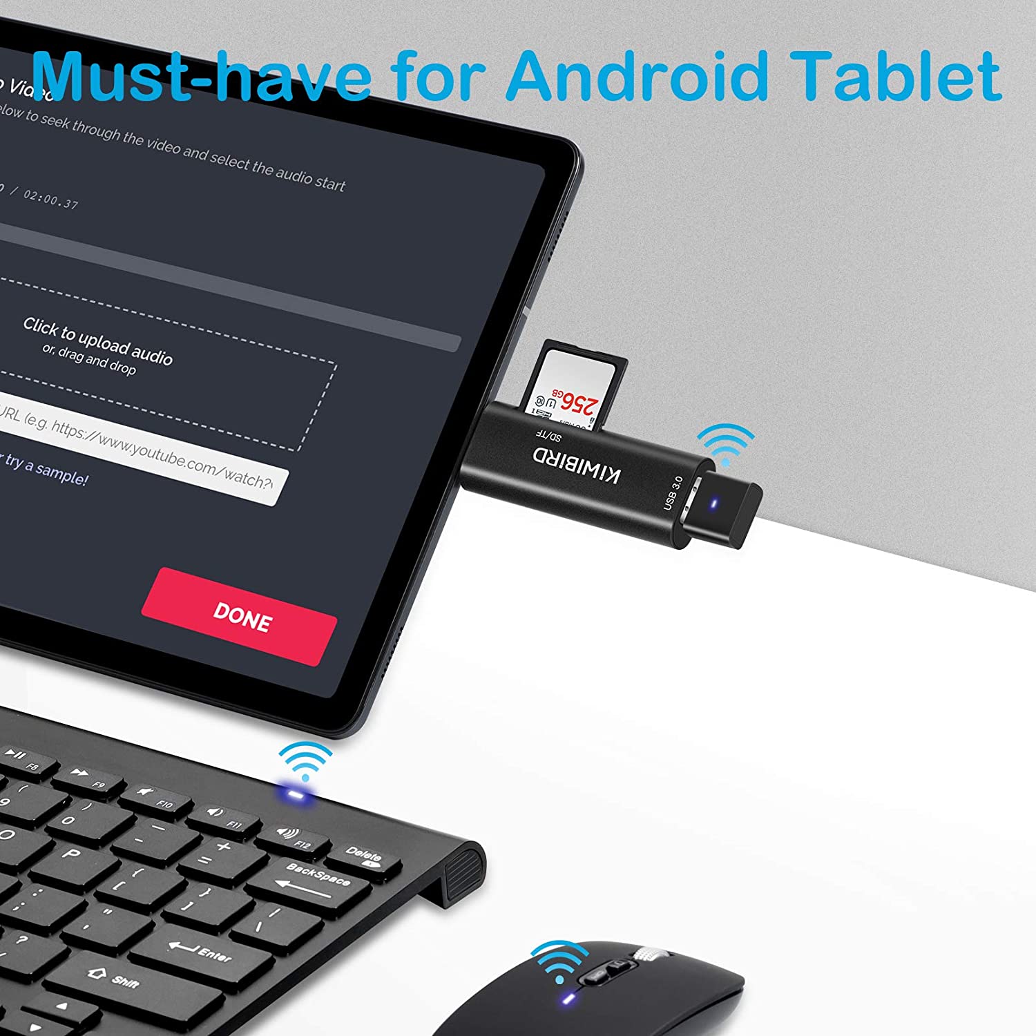 KiwiBird USB SD/ Micro SD Card Reader to Type C