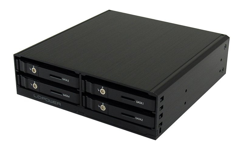 LC POWER 5.25'' Εξωτερική Θήκη USB 2 για SATA εξαρτήματα LC-ADA-525-4x25-SWAP