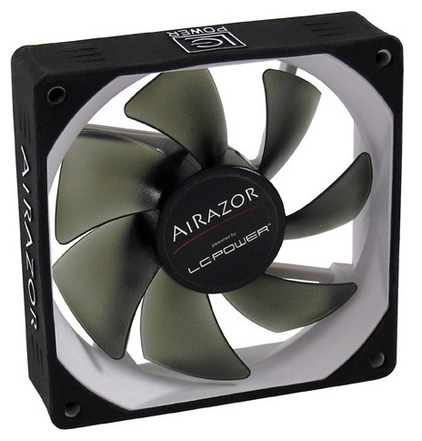 LC-POWER 92mm Case Fan 4-Pin PWM Airazor (LC-CF-92-PRO) Black