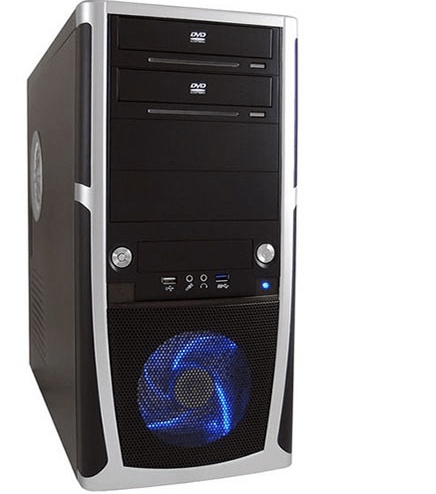 LC Power Mid Tower Case with LC400H 12cm Black (BLACK/12CM) (PSU-LC400H) (CASE-PRO-906B)
