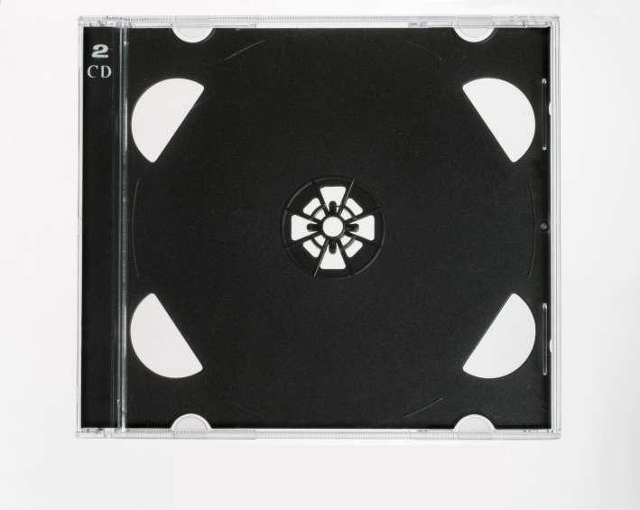 LEITZ Double Plastic Case for CD/DVD Black