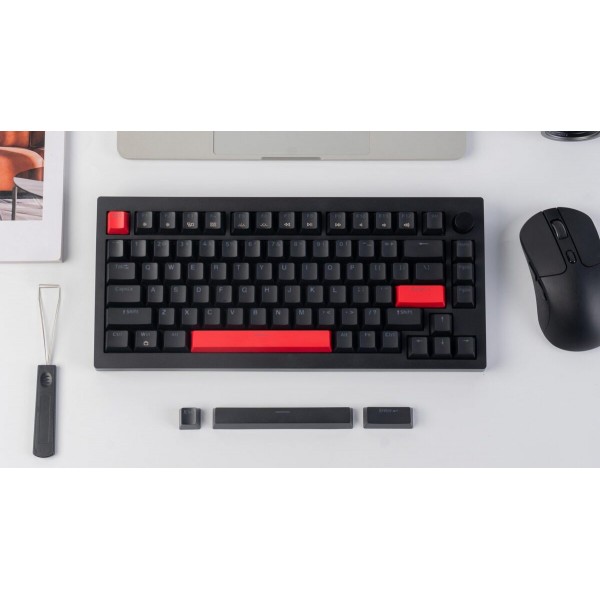 Lemokey X4 QMK (X4-A3) Wired Mechanical Keyboard (75% Layout, Brown Switches, US Layout)