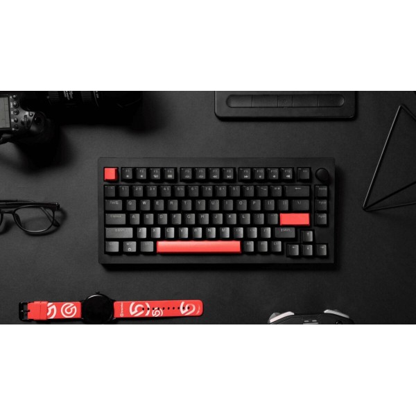 Lemokey X4 QMK (X4-A3) Wired Mechanical Keyboard (75% Layout, Brown Switches, US Layout)