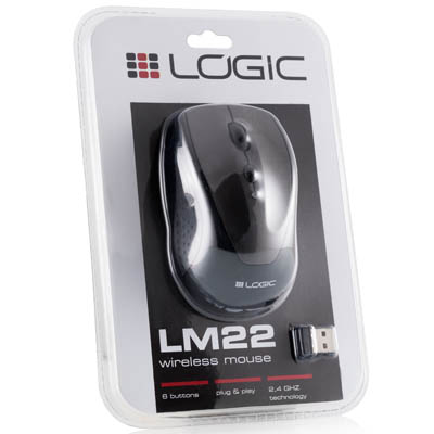 Logic LM22 Wireless Optical Mouse Black LM-22