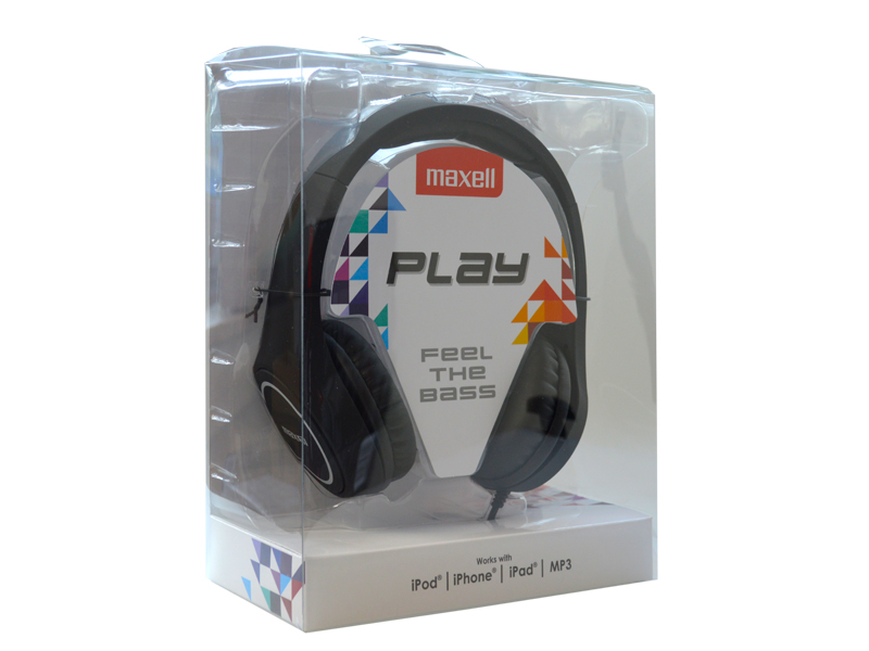 Maxell Play Headphones Black MXH-HP500 BLACK