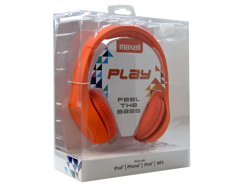 Maxell Play Headphones Orange MXH-HP500 ORANGE