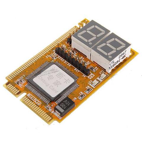 Mini PCI-E/PCI + LPC Diagnostic Post Test Card for Laptop (2-Digit Codes)