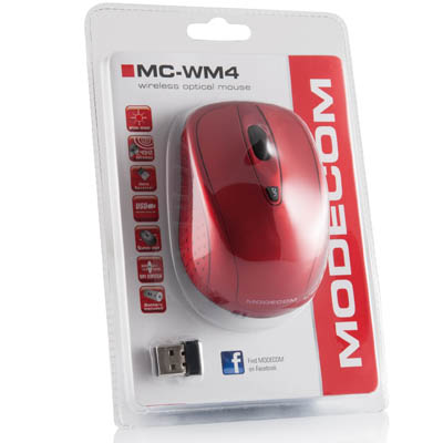 Modecom Ασύρματο Οπτικό Ποντίκι Κόκκινο MODECOM MC-WM4 RED