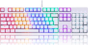 Motospeed Μηχανικό Gaming Πληκτρολόγιο CK107 (K96) Usb με Backlight και Κόκκινους OUTEMU διακόπτες  - Άσπρο