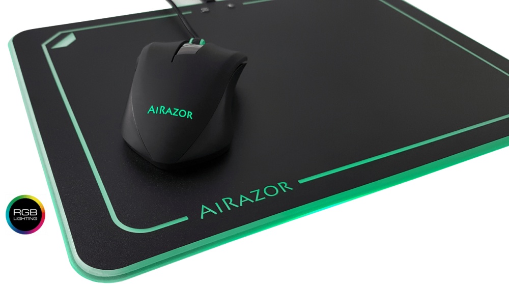AiRazor RGB Gaming Mouse Pad with 7-Color LED Lighting