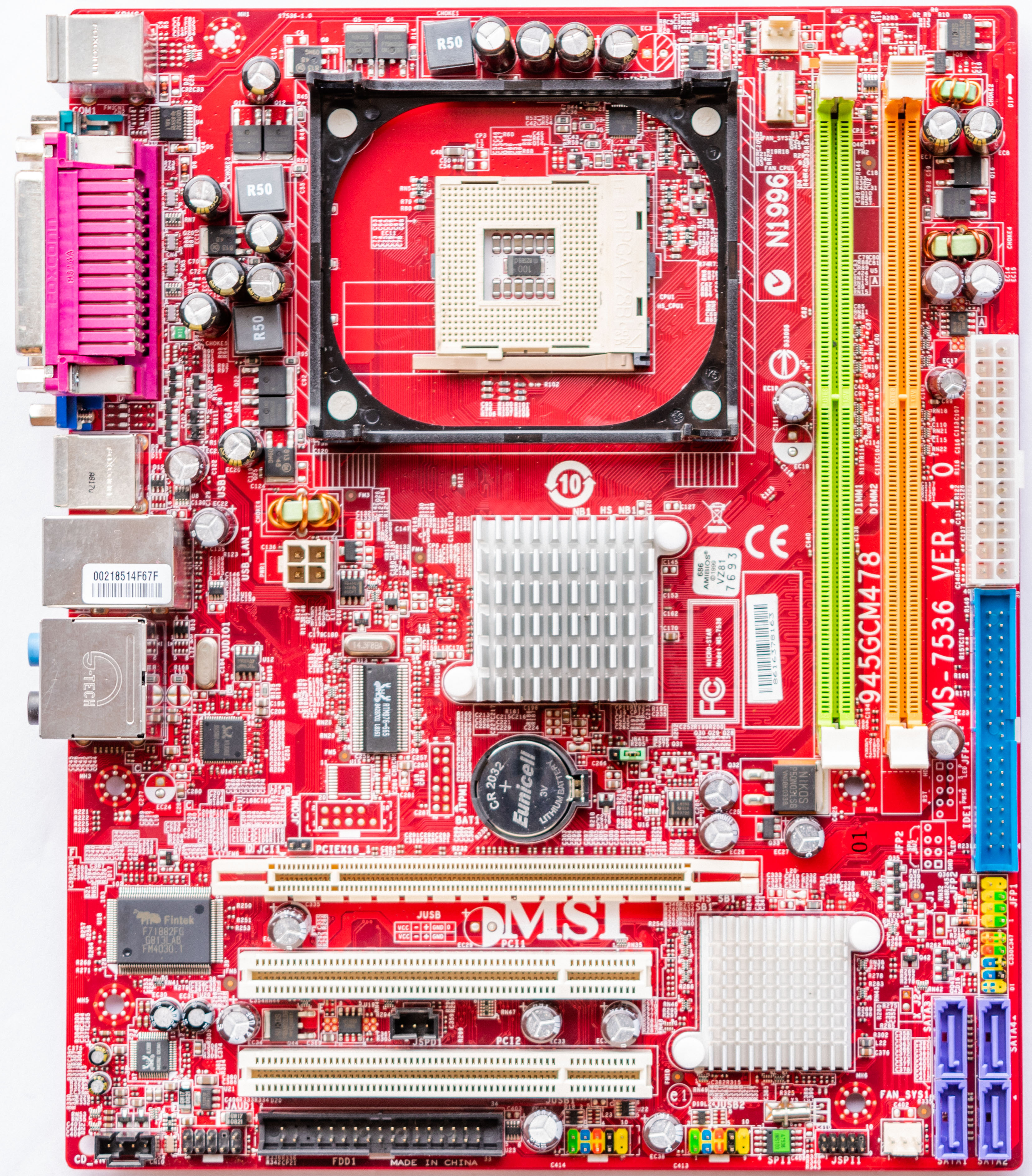 MSI 945GCM478-L Mainboard Socket 478 DDR2 RETAIL 4719072077174