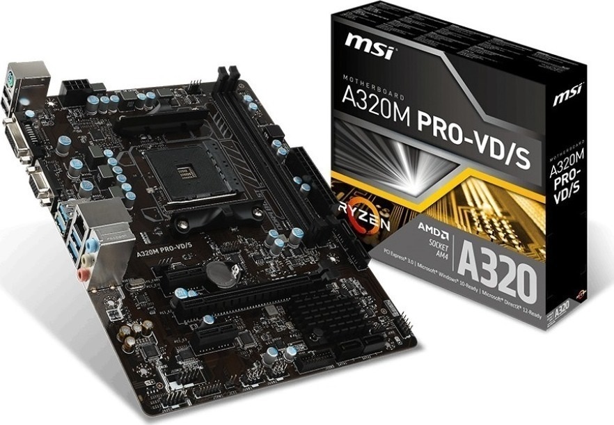 MSI A320M Pro-VD/S AMD A320 Micro-ATX Motherboard