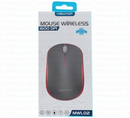 NEWTOP MWL01 Wireless Mouse (1600DPI, MWL02) in Black & Red
