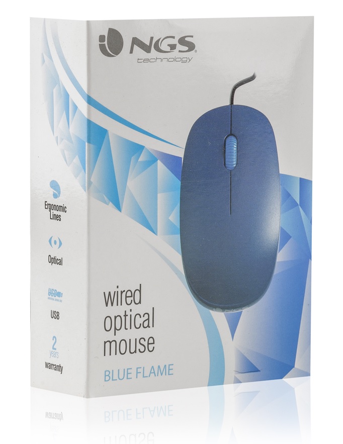 NGS Ενσύμαρτο Οπτικό Ποντίκι FLAME BLUE Μπλέ