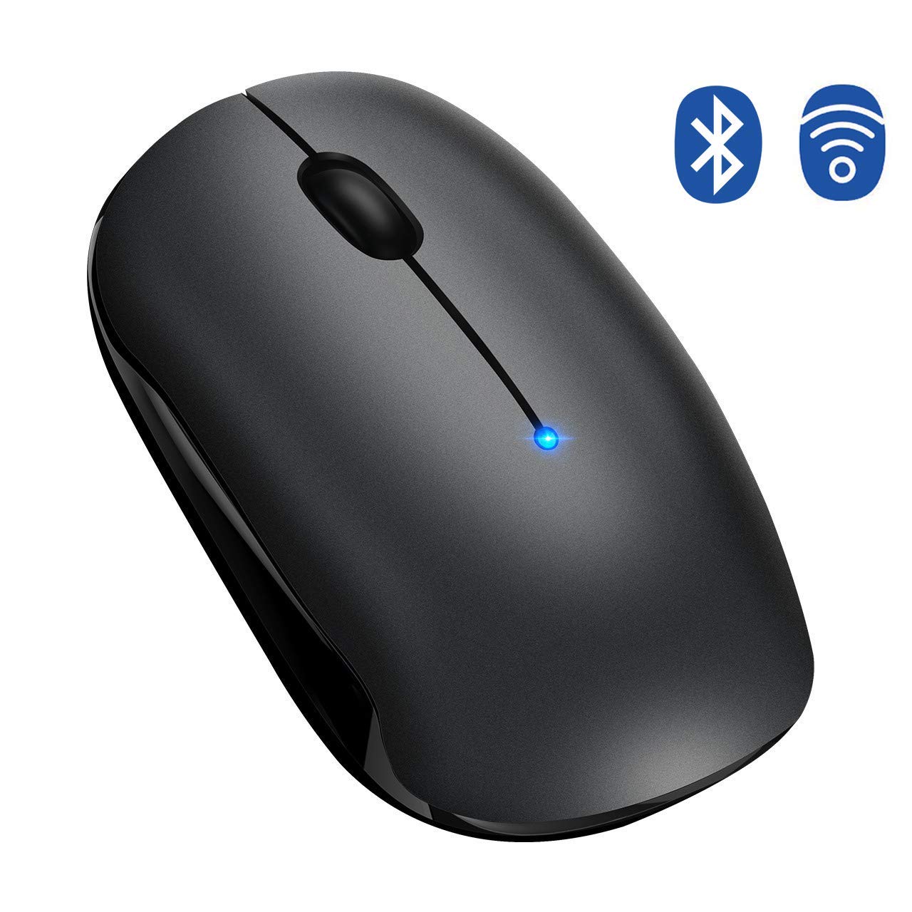 Patuoxun 2.4G Ασύρματο & Bluetooth  Ποντίκι Dual-Mode Μαύρο