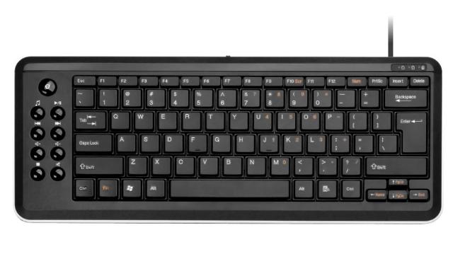 PowerTech Mini Ενσύρματο Multimedia Πληκτρολόγιο PT-190