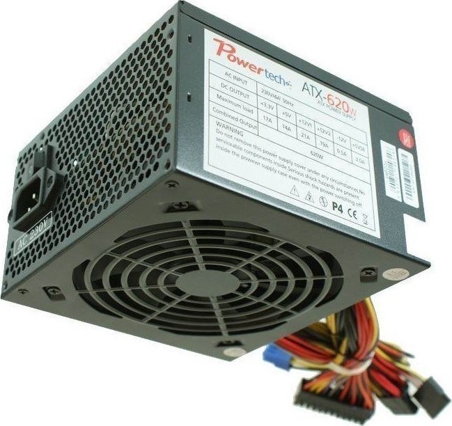 Powertech 620W PSU with Thermal Protection - 12cm Fan + 6pin + 8pin (PS620W-T)