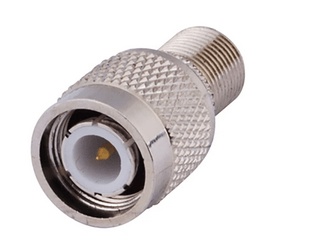 RF TNC Male to F Female Coaxial Adapter Straight (English-Version) (BULK) (OEM)