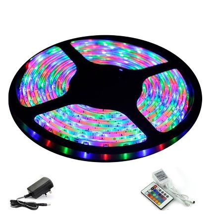 RGB Colour LED Ταινία σε Διάφορα Χρώματα με Τηλεχειριστήριο 5μέτρα (ΟΕΜ)