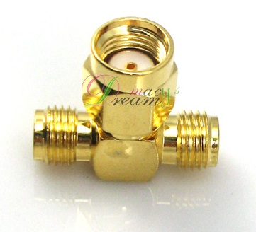 RP-SMA Female to 2 RP-SMA Male adapter for Router/NIC B00CQFHO7E OEM