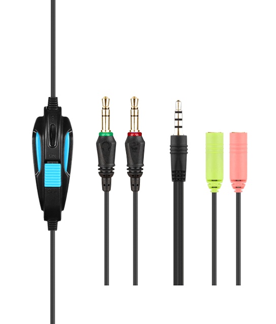 SADES Gaming Headset Bpower, Multiplatform, 3.5mm, 40mm ακουστικά, μπλε