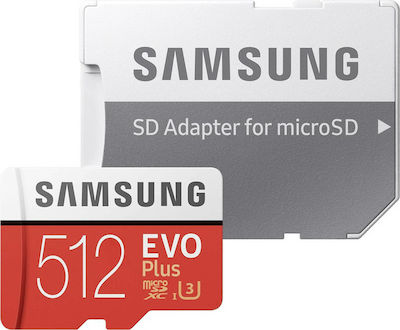 Samsung Evo Plus MicroSDXC 512GB Memory Card with Adapter (MB-MC512HA/EU) (2020)